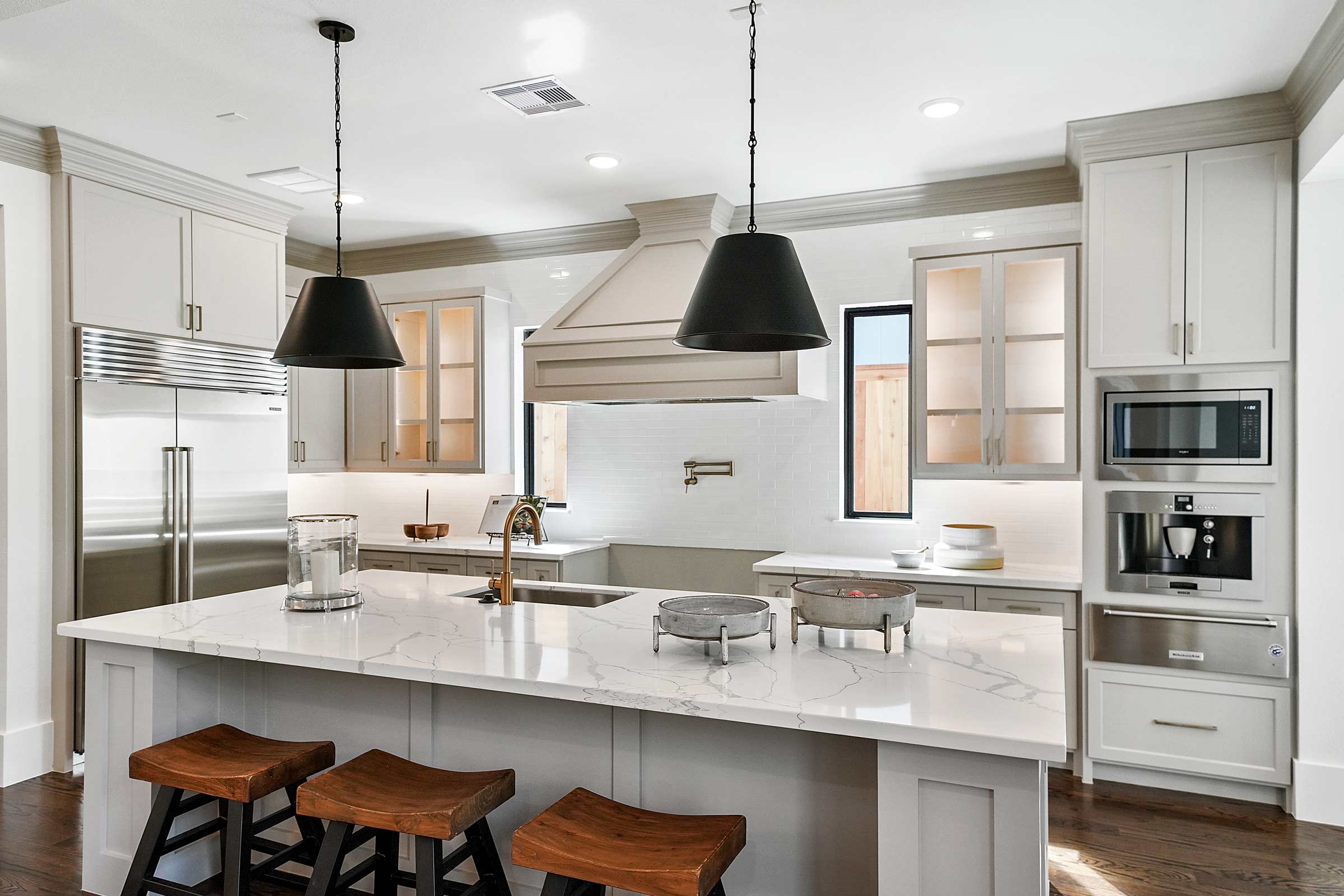 Modern staged kitchen in Houston